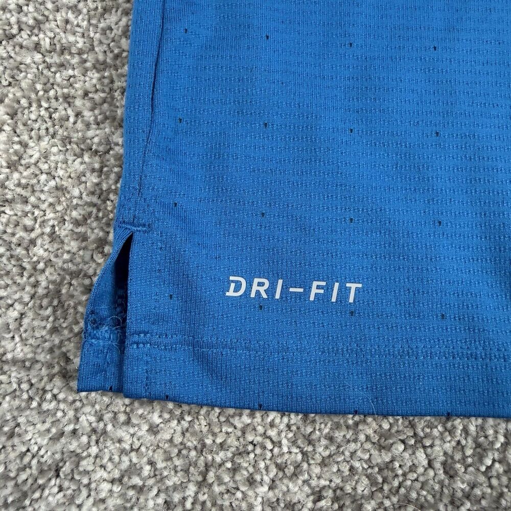 Nike Golf Breathe Textured Dri-FIT Polo Shirt Mens Blue Micro Dot Size XL - Picture 4 of 10